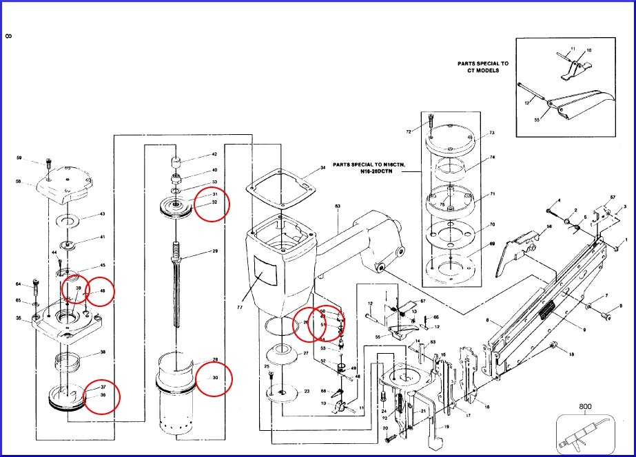 Bostitch N16 Framing Nailer Rebuild O Ring Kit Lowest Cost