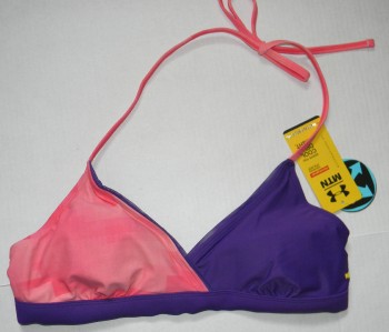 Under Armour Womens Tiehiti Halter Bikini Swimsuit Purple ...