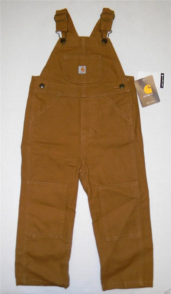 NEW Carhartt Toddlers Boy Washed Bib Overalls 2T 3T NWT
