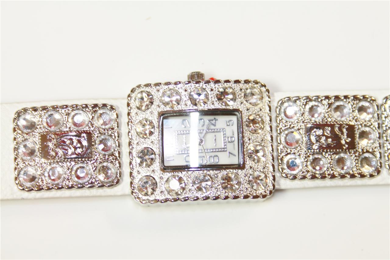 Rectangle Rhinestone Western Bling Belt Buckle Watch eBay