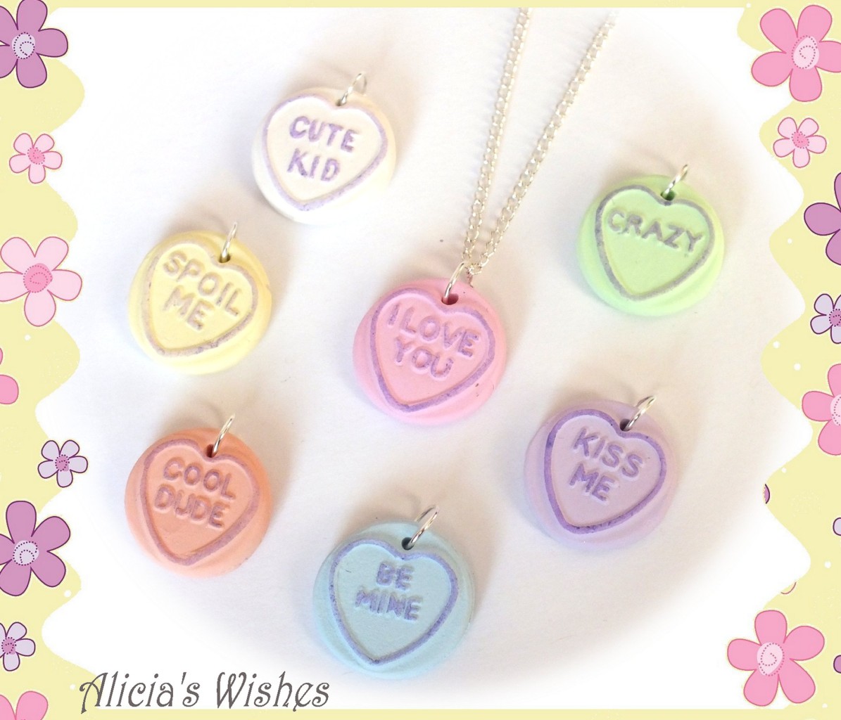 Kitsch Love Heart Sweet Necklace Girls Jewellery