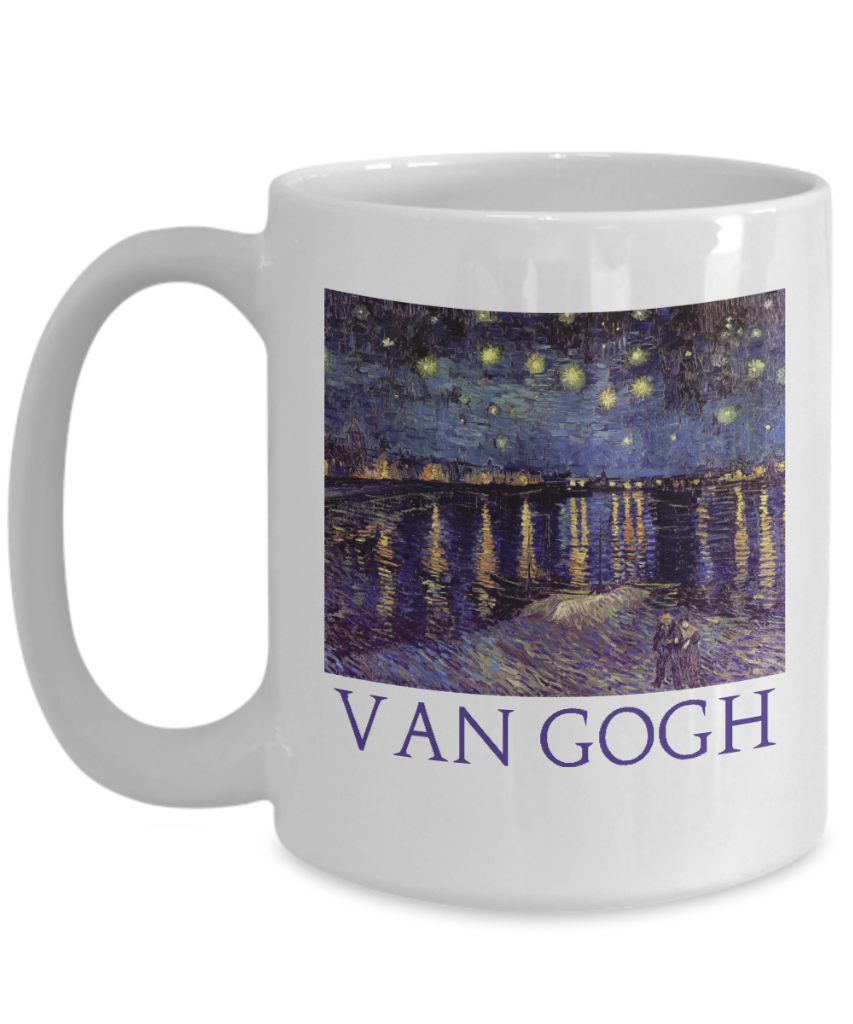 Vincent Van Gogh Art Design Ceramic Coffee Mug - Starry Night Over the ...