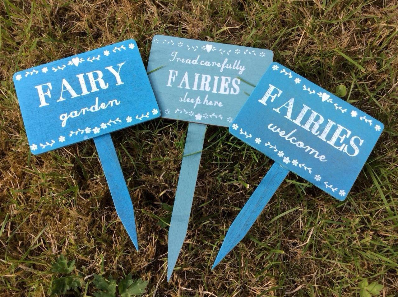 Fairy Sign Fairies Sleep Here Fairy Garden Fairies Welcome Garden Plaque Signs