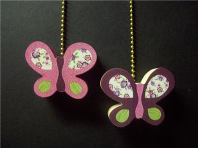 (2) COCALO BABY SUGAR PLUM BUTTERFLIES CEILING FAN PULL PULLS