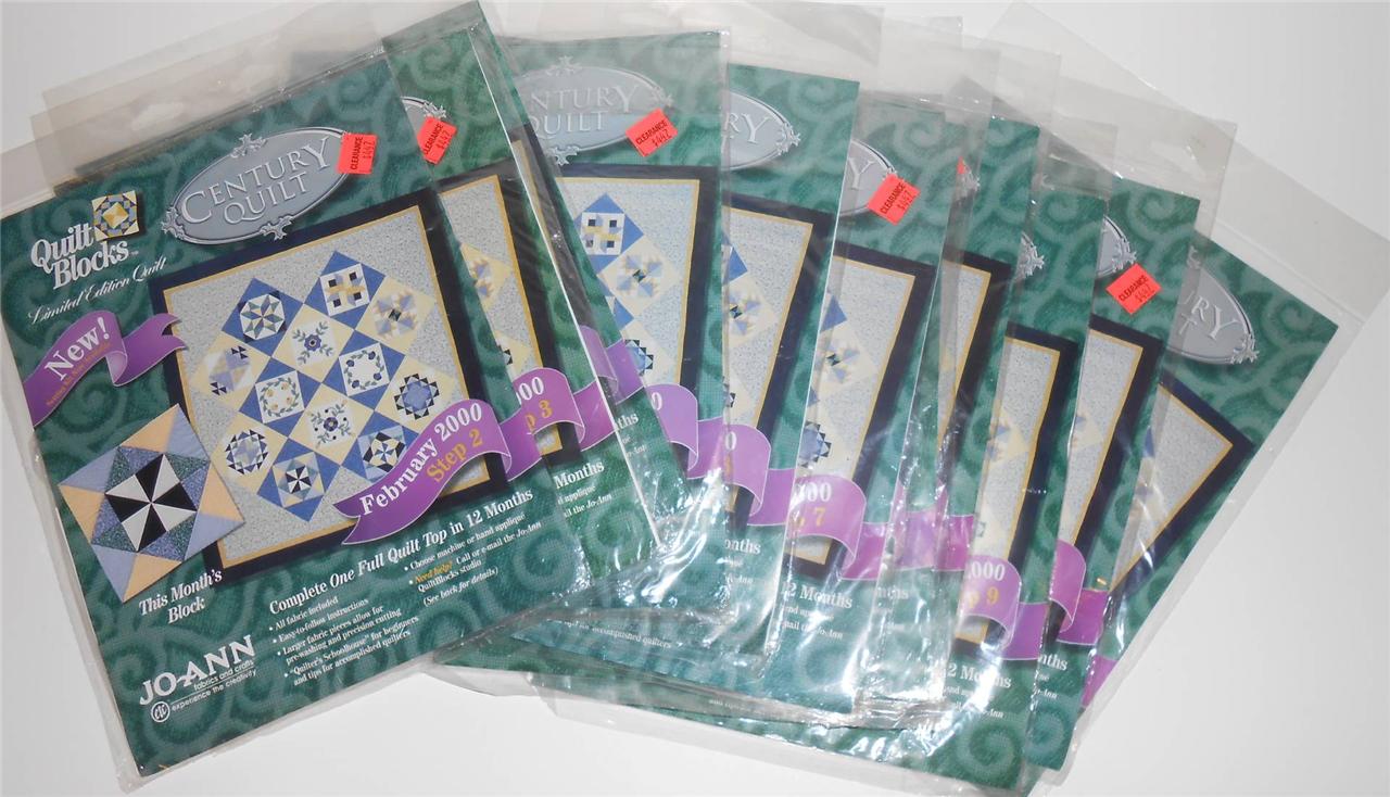 Joann Fabrics Quilt Blocks of the Month Century Quilt 12 Kits