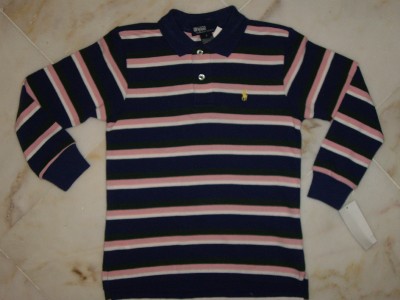 Polo Ralph Lauren Boys Pique Polo Striped Shirt Xl