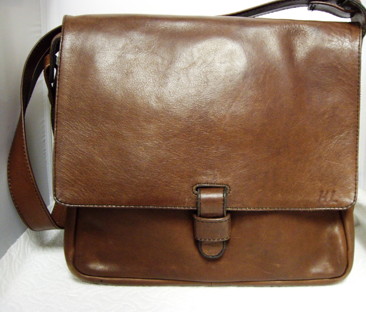Vintage FRANK CLEGG Handcrafted LEATHER Shoulder Bag Made in USA~ | eBay