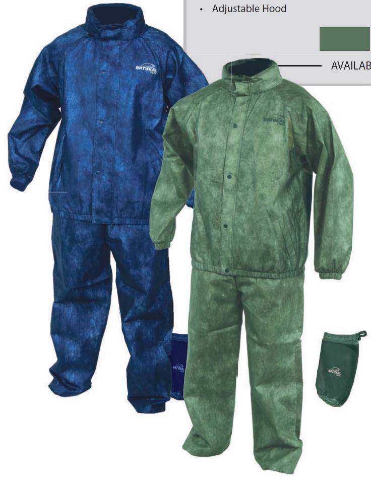 NEW Natural Gear Ultra Light Packable Rain Suit Jacket and Pant Blue