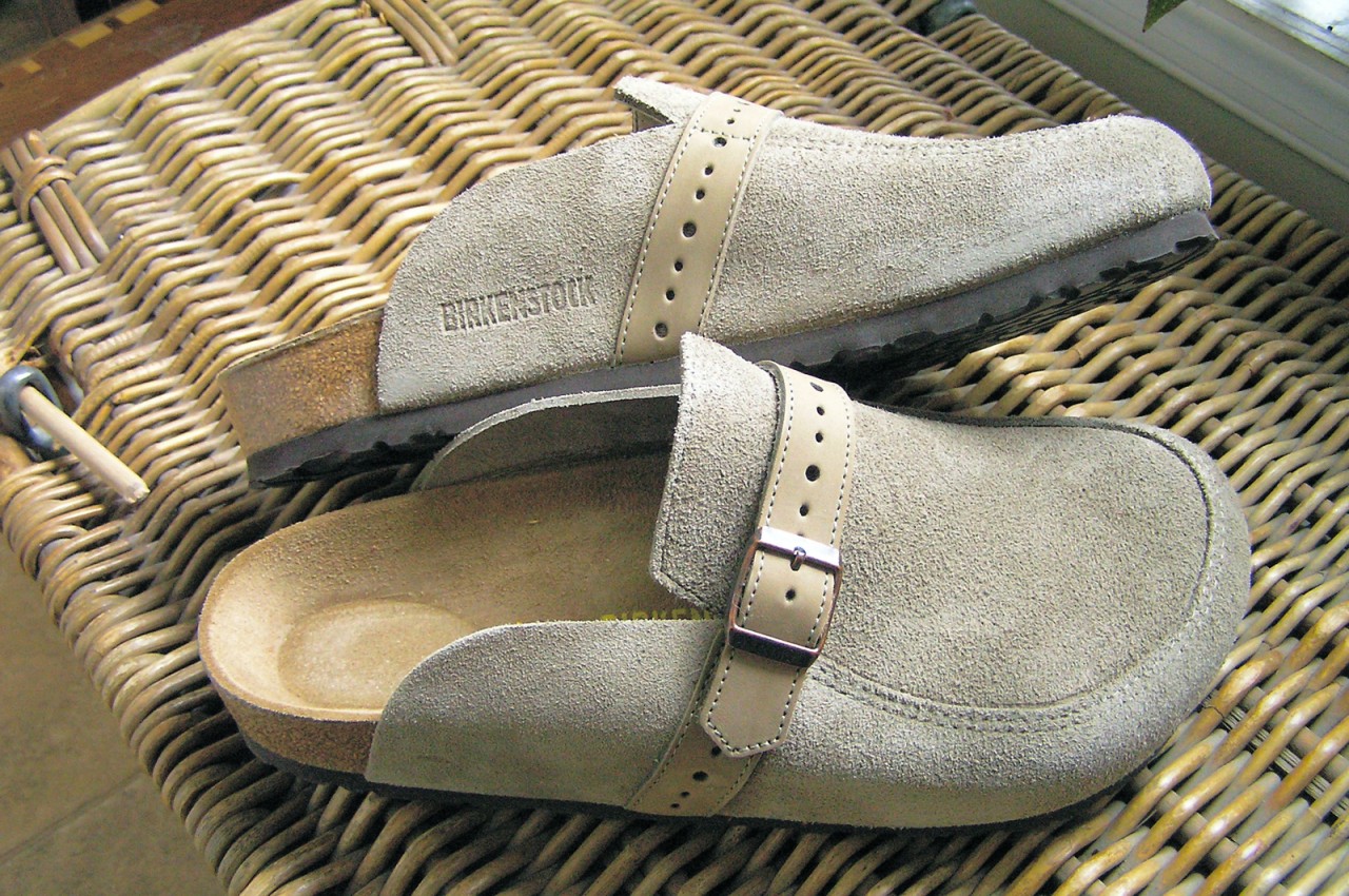 birkenstock clog taupe