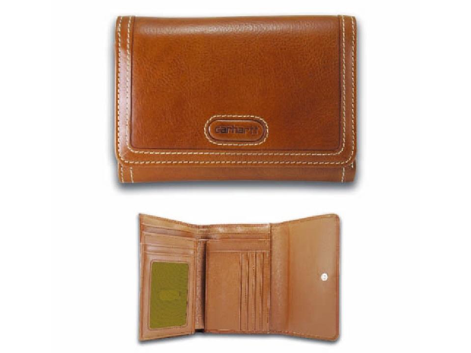 CARHARTT Womens Leather HARPER Clutch WALLET 6 x 4 RED BLACK TAN or