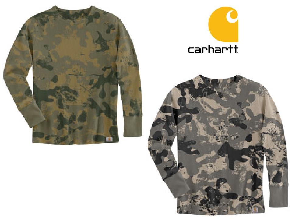 Women's Carhartt Thermal Waffle Weave Camo Camouflage T-Shirt