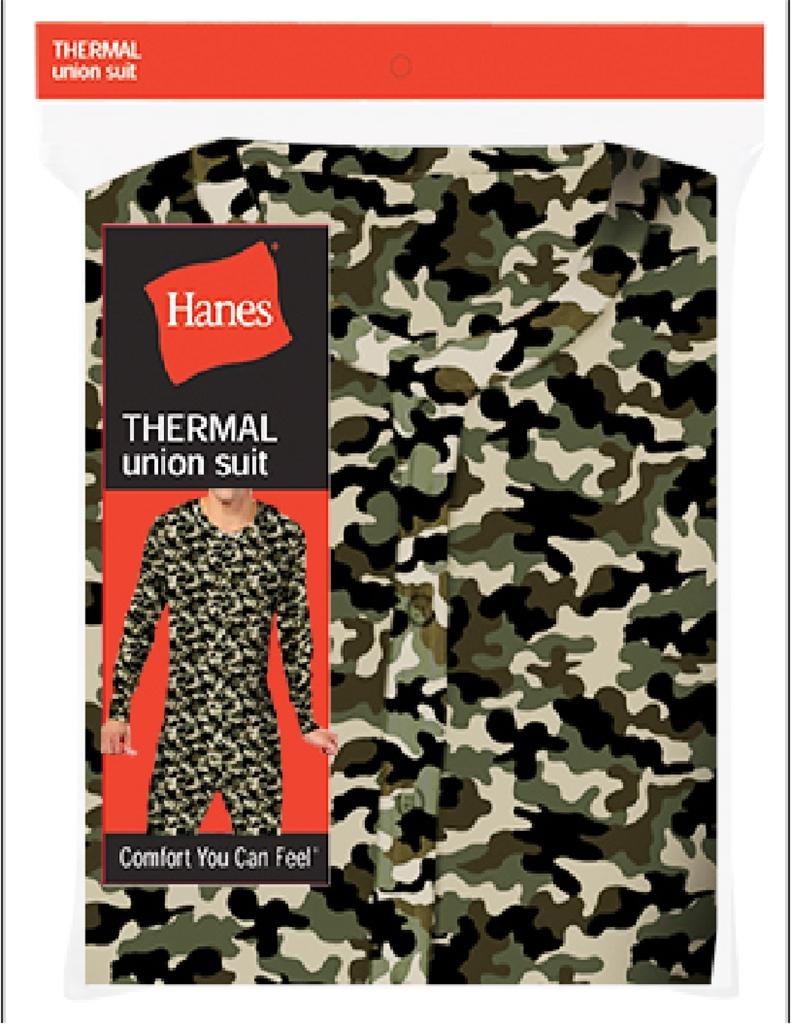 hanes camo thermal