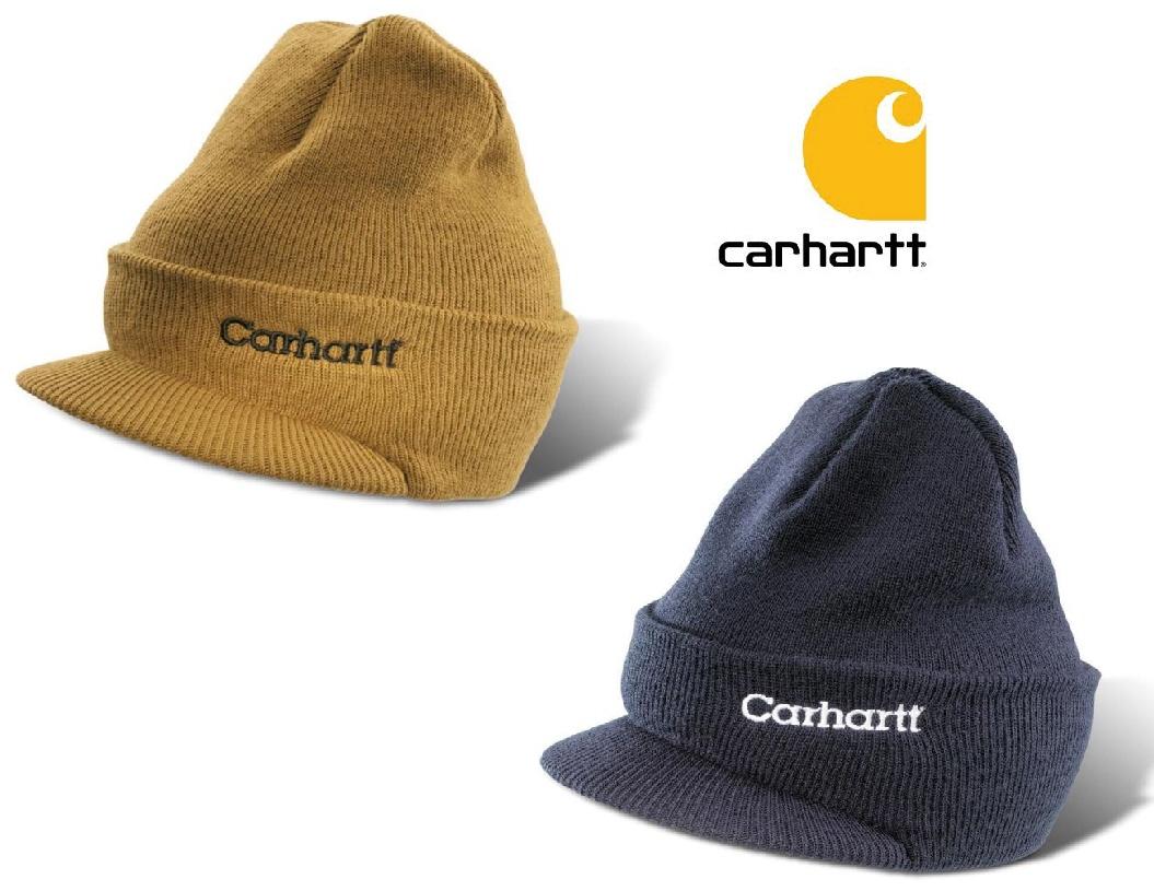 CARHARTTWinterRIBKNITPullOnVISORHATClassicWatchCapBROWNor