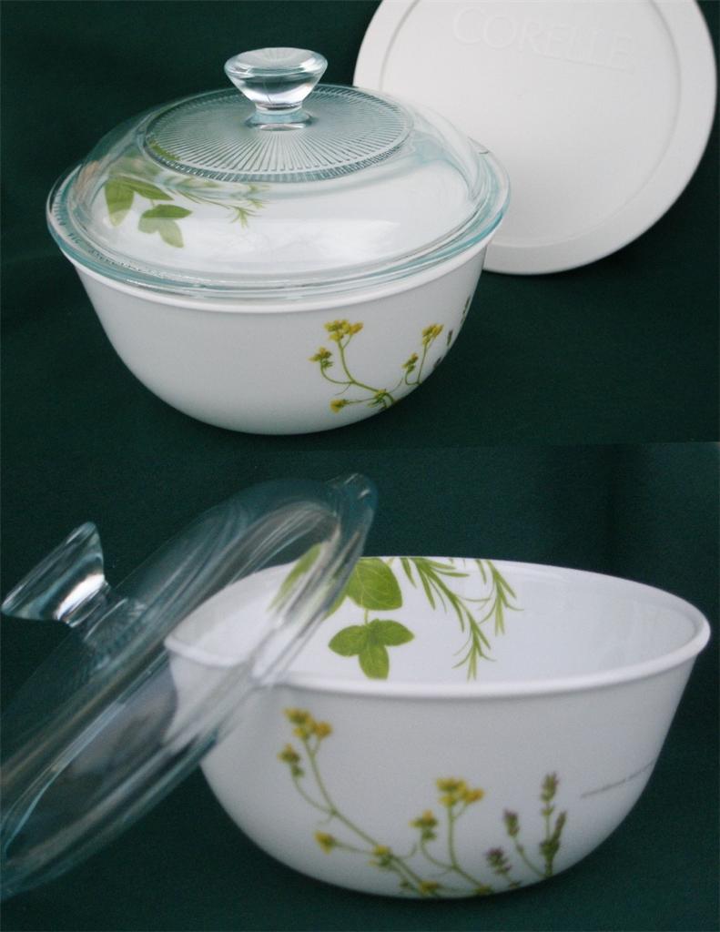 CORELLE 28oz Soup BAKER BOWL +PYREX Glass Cover *CHOOSE PATTERN* Oven