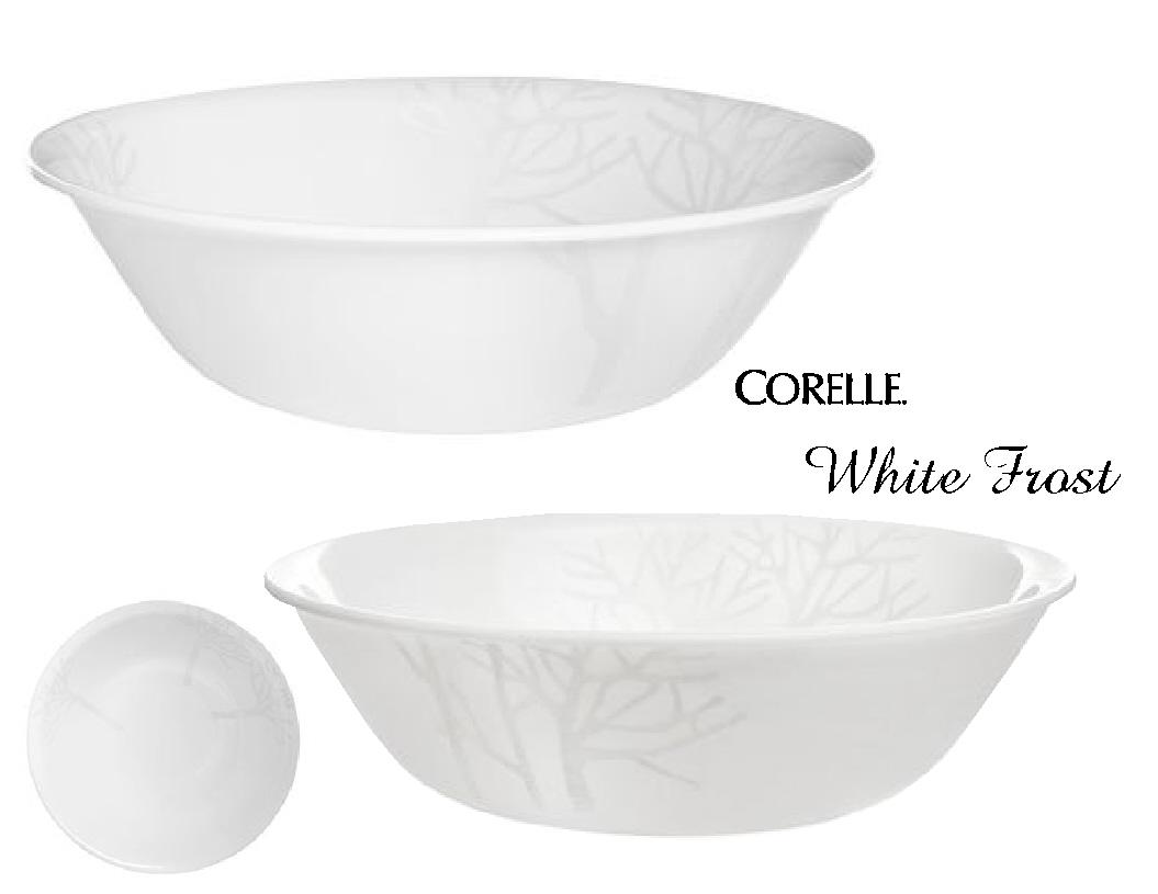 Corelle WHITE FROST *Bare Trees Silver Moonbeams 1Qt OR 2Qt SERVING