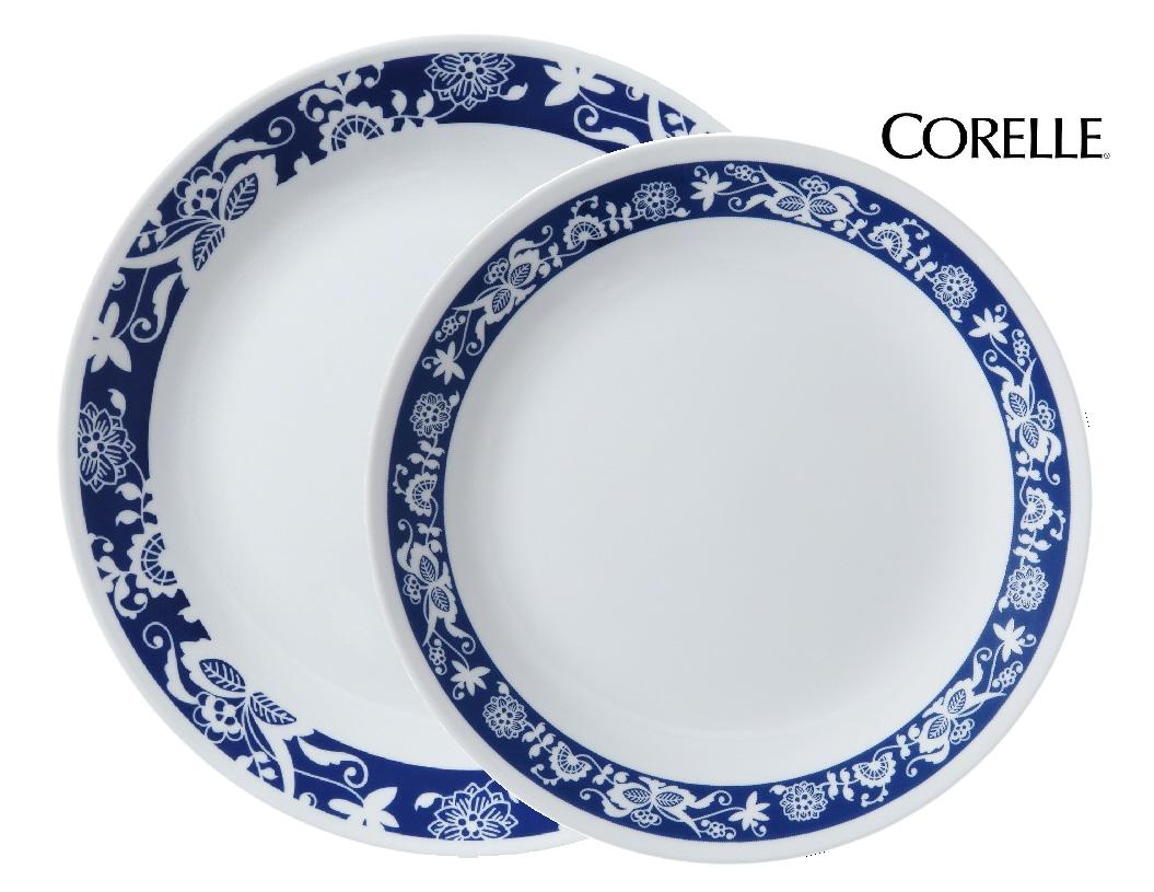 CorelleTRUEBLUE1014DINNERor812LUNCHPLATEReversedOLDTOWN