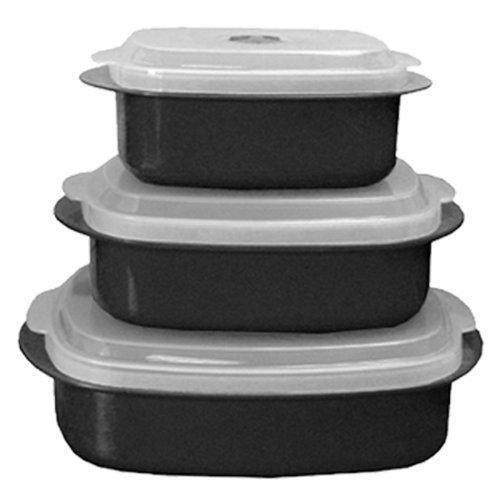 CORELLE Calypso 6pc Plastic MICROWAVE COOKWARE Set VENT Lids *PICK Your