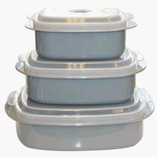 CORELLE Calypso 6pc Plastic MICROWAVE COOKWARE Set VENT Lids *PICK Your