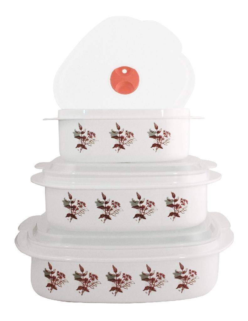 Corelle Calypso 6pc Plastic Microwave Cookware Set Vent Lids Pick Your