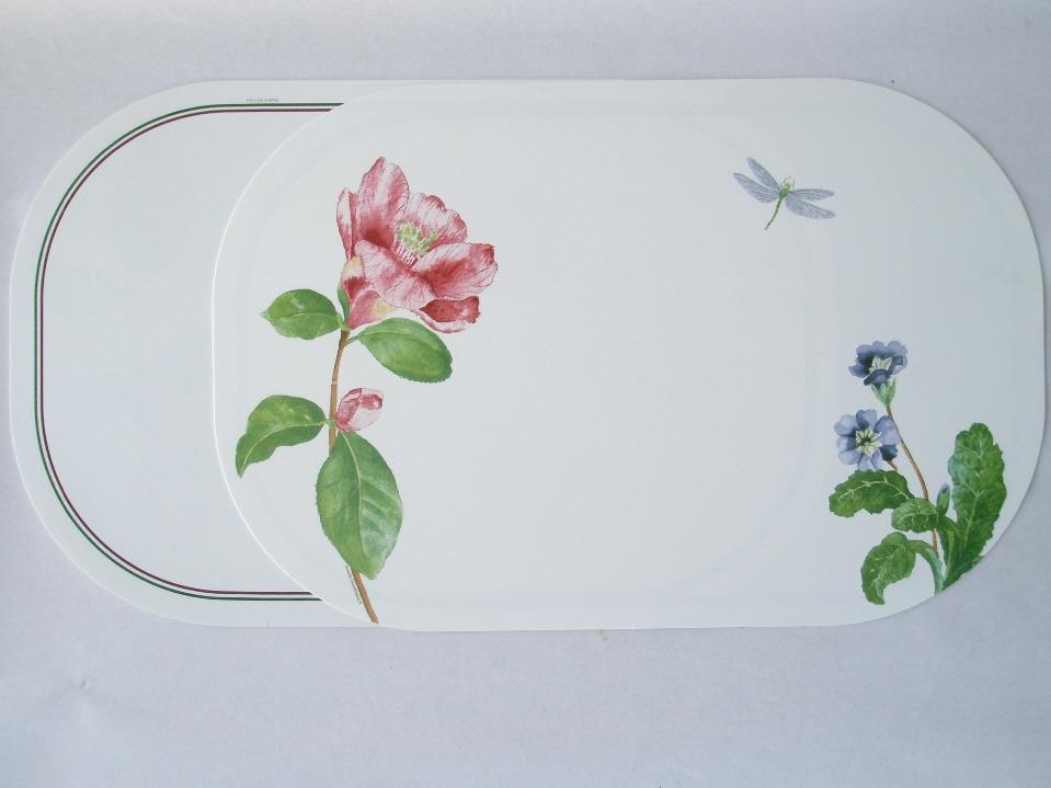 6 CORELLE Reversible Kitchen PLACEMATS Flmbsy Vinyl Microban *CHOICE of