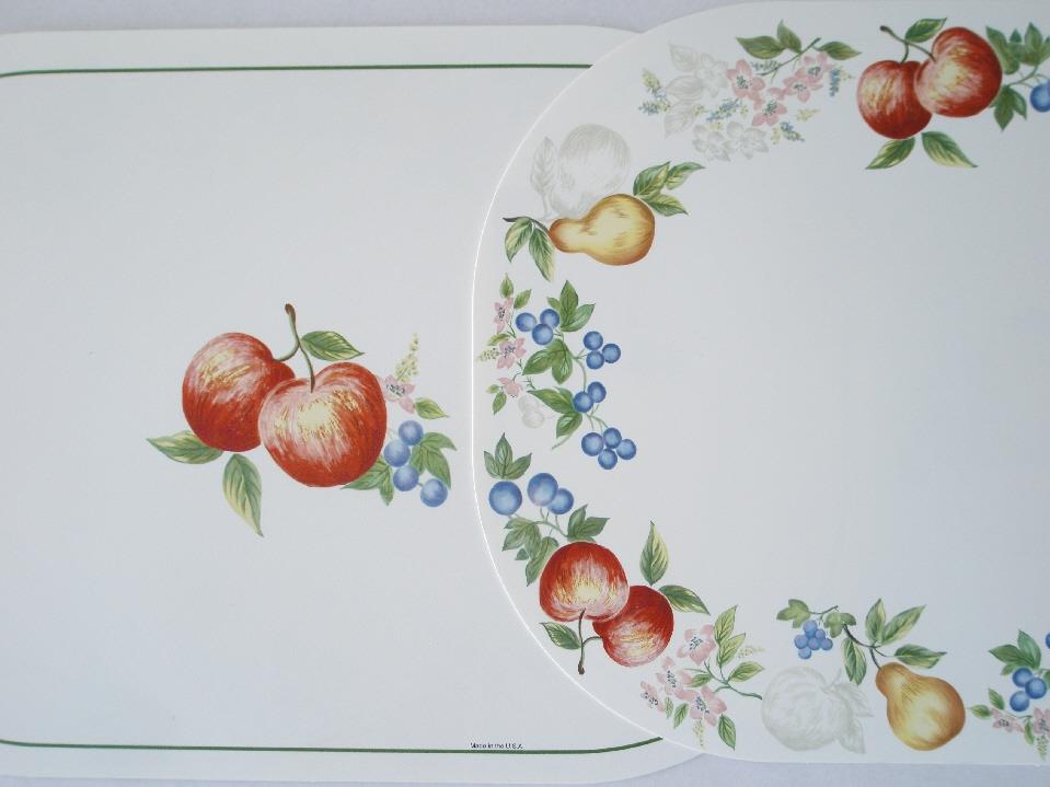 6 CORELLE Reversible Kitchen PLACEMATS Flmbsy Vinyl Microban *CHOICE of