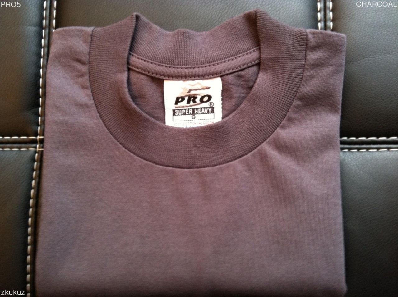 1 NEW PRO 5 PRO5 TSHIRT SUPER HEAVY WEIGHT COLOR BLANK PLAIN TEE LT