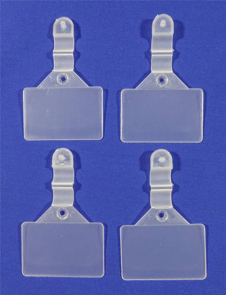 Plastic Label Holder Clip On Tag 3" x 1.25" FoldnHold Wire Rack & Basket Tags eBay
