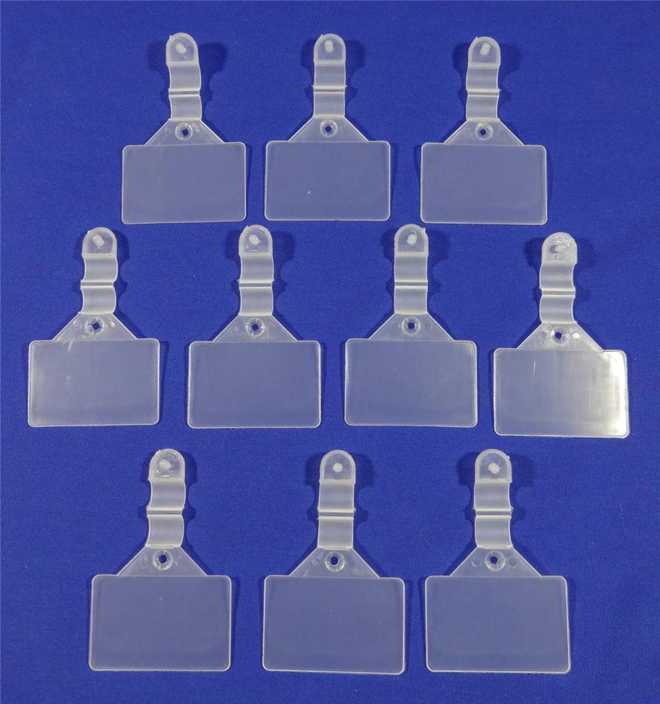 Plastic Label Holder Clip On Tag 3" x 1.25" FoldnHold Wire Rack & Basket Tags eBay