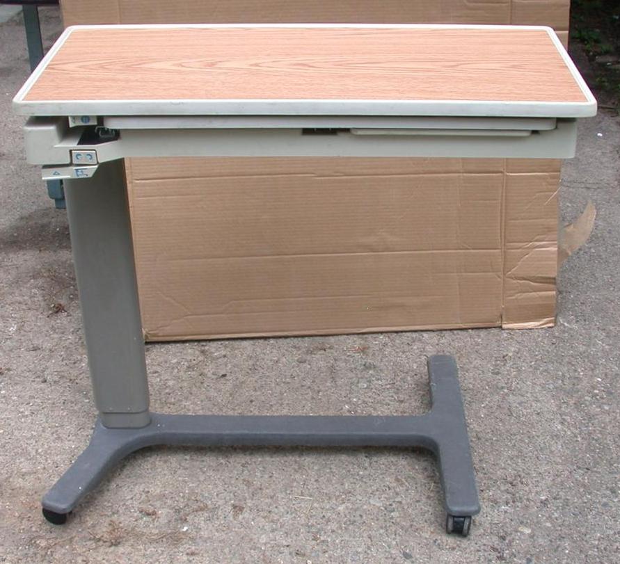 HILLROM 631F OVERBED SLIDE VANITY TABLE PATIENT MEDICAL CART HILLENBRAND