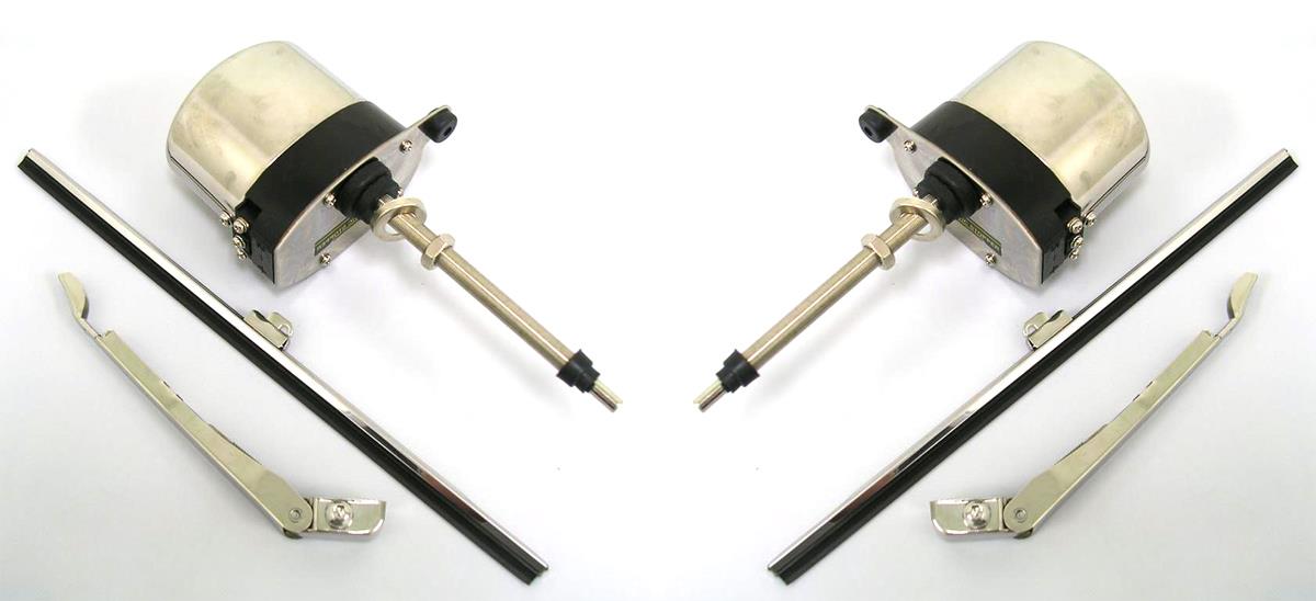 12V Stainless Windshield Wiper Motor Kit Street Rat Rod Chevy Ford Mopar Jeep PR eBay