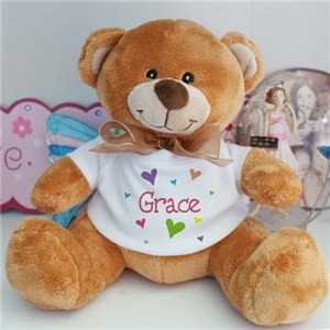 teddy bear with baby name