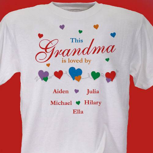 Personalized Grandma Gift This Grandma or Mom Is Loved by T Shirt Add ...