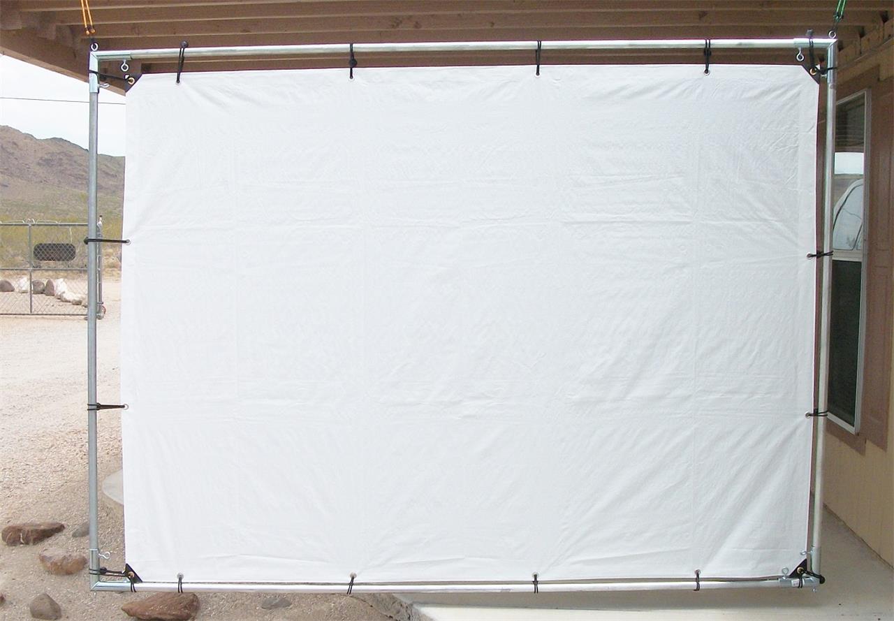 8' X 8' HANGING OUTDOOR HOME THEATER PROJECTION MOVIE SCREEN KIT 3/4