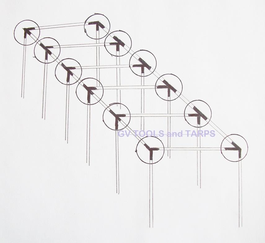 SOFT BALL STRAIGHT LEG BATTING CAGE FRAME ~ 1 5//8/" FITTING *F//S* 50/' BASEBALL