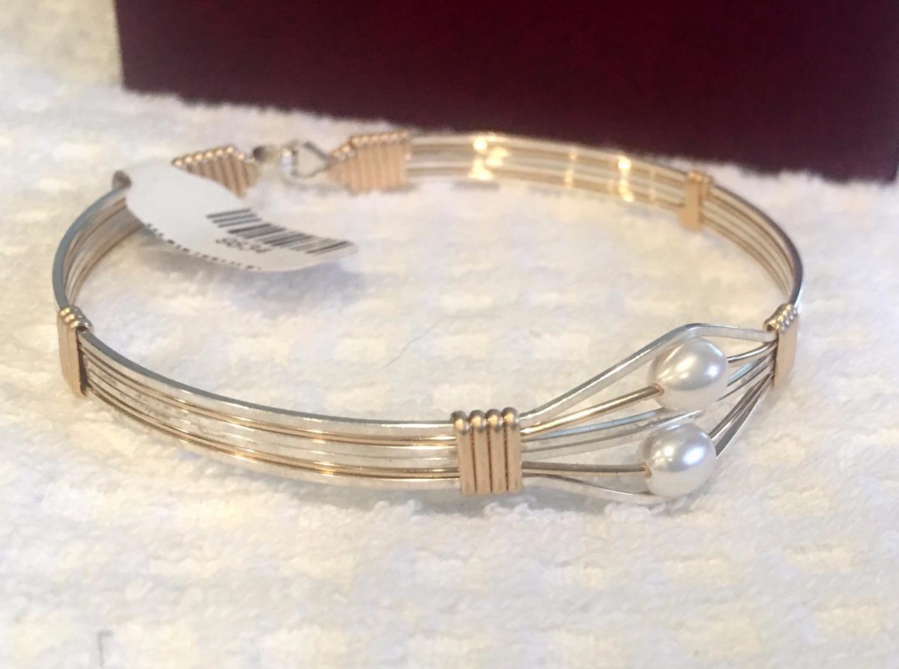 RONALDO DESIGNS SOULMATES BRACELET NWT BOX RTLS 100 GOLD SILVER PEARL