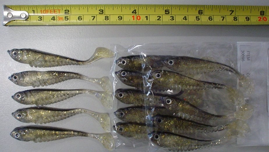 15 pc paddle tail soft plastic minnows BRAND NEW LURES - Picture 1 of 1