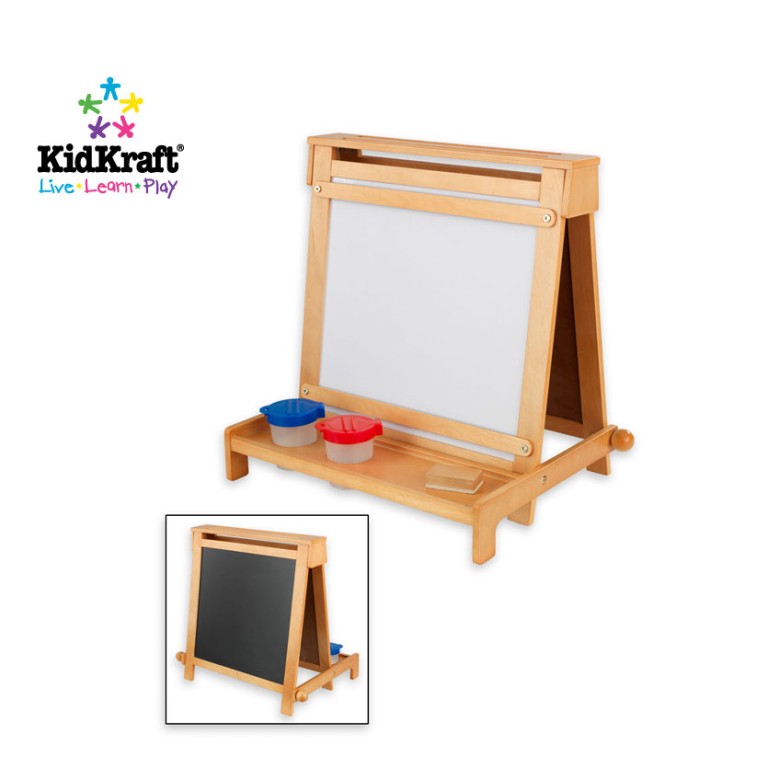 KIDKRAFT TABLE TOP ART EASEL CHALK WHITE BOARD WOODEN