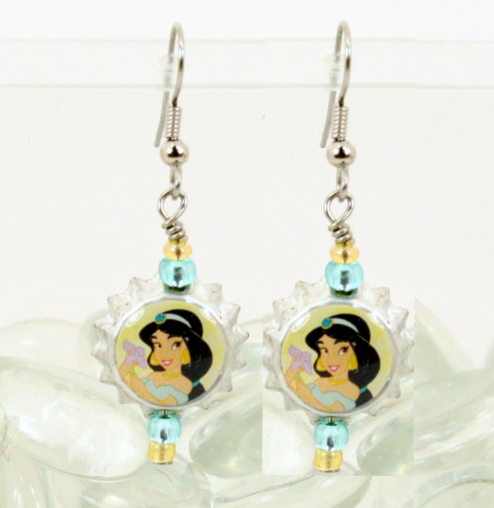 Disney Princess Earrings Belle Ariel Cinderella Snow White Jasmine
