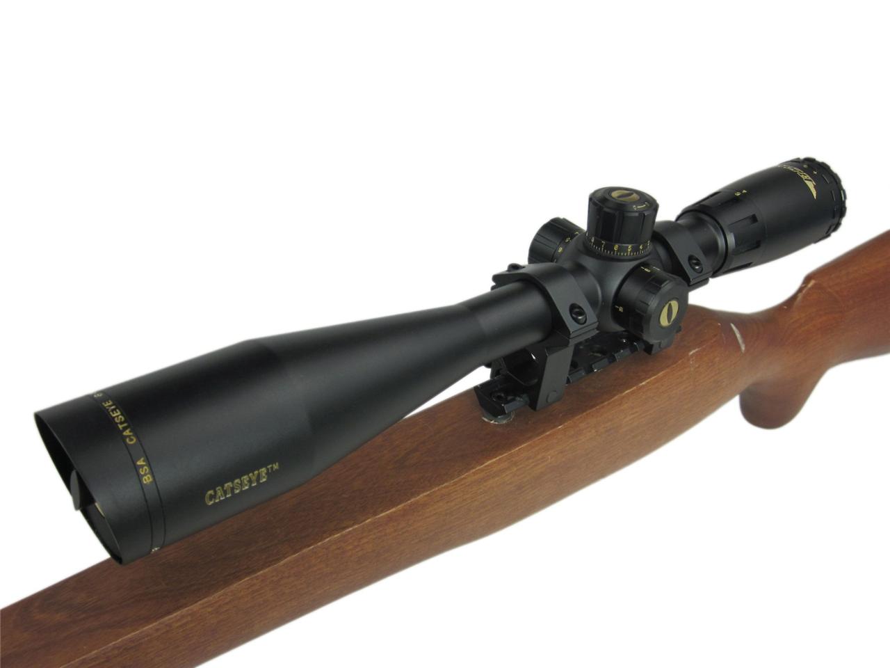 New Original BSA Catseye 416x44 Tactical Rifle Scope Side Focus Duplex