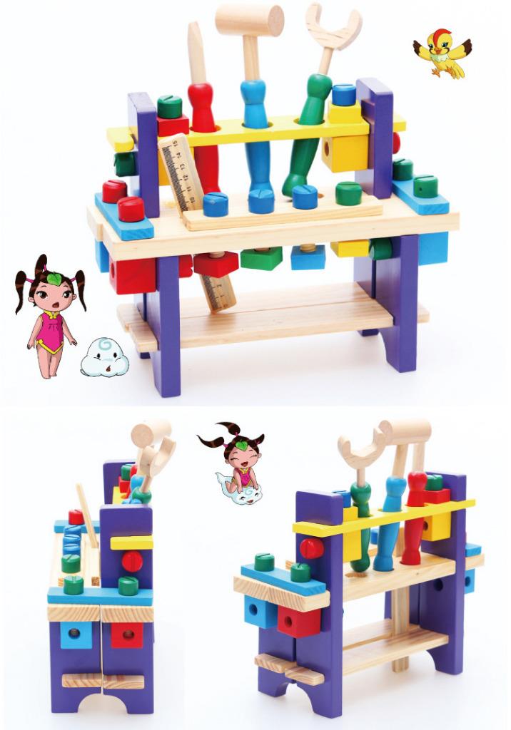 wooden toy work bench