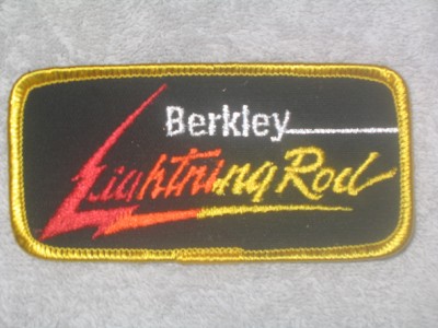 VINTAGE BERKLEY FISHING LURE PATCH HAT CAP IRON ON