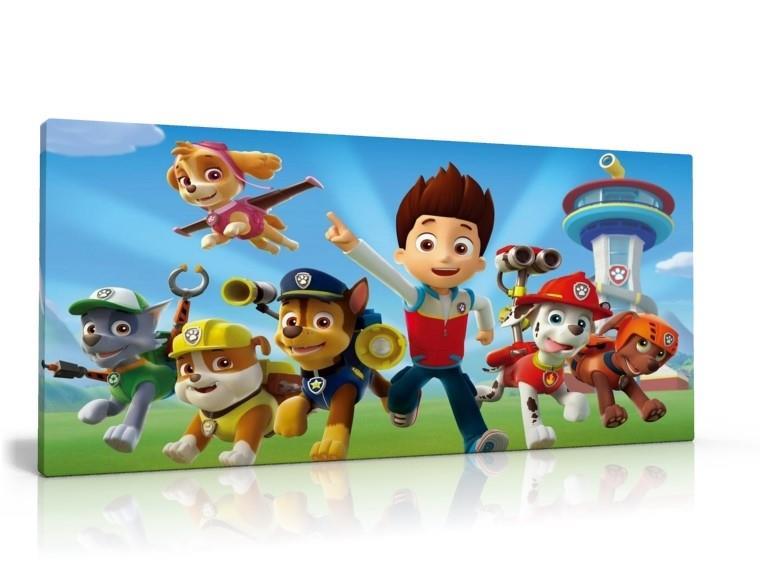 SINGLE CANVAS PICTURE WALL ART PAW PATROL CAN BE PERSONALISED FREE P&P