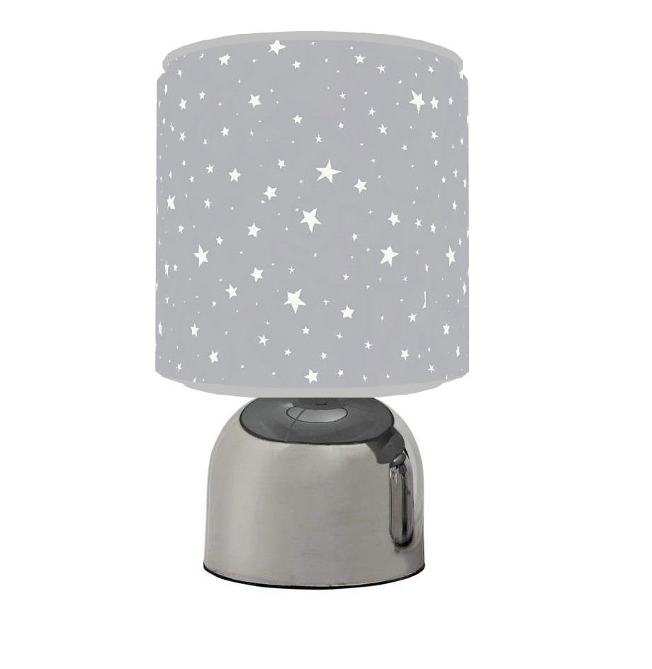 Starry Night Star Design Touch Table Bedside Lamp Nursery Grey Starry Night Star Design Touch Table Bedside Lamp