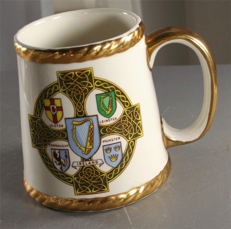 vintage coffee mug, cup, Ireland, souvenir, travel