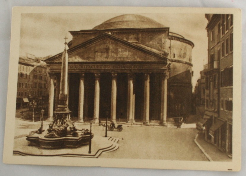 vintage postcard, sepia tone, sepia, brown tone,Rome, Italy
