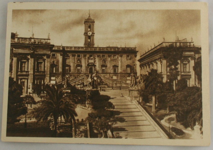 vintage postcard, sepia tone, sepia, brown tone,Rome, Italy