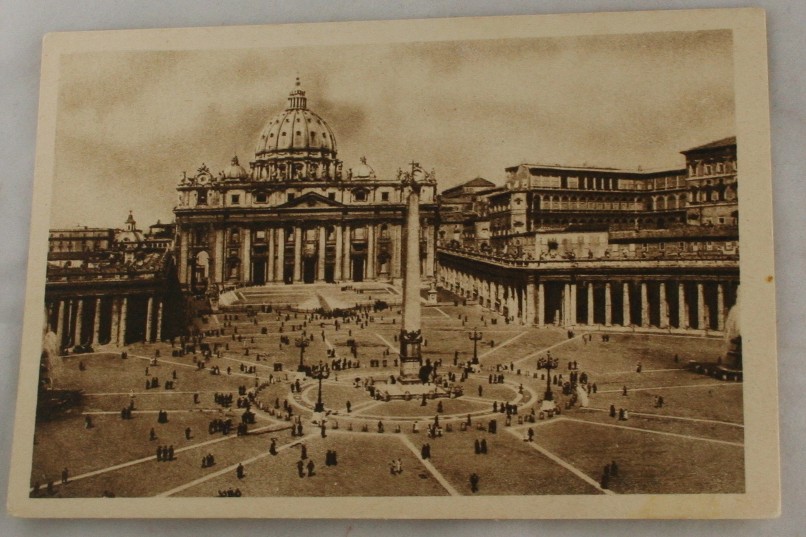vintage postcard, sepia tone, sepia, brown tone,Rome, Italy