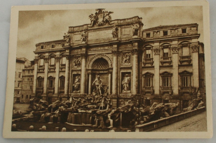 vintage postcard, sepia tone, sepia, brown tone,Rome, Italy