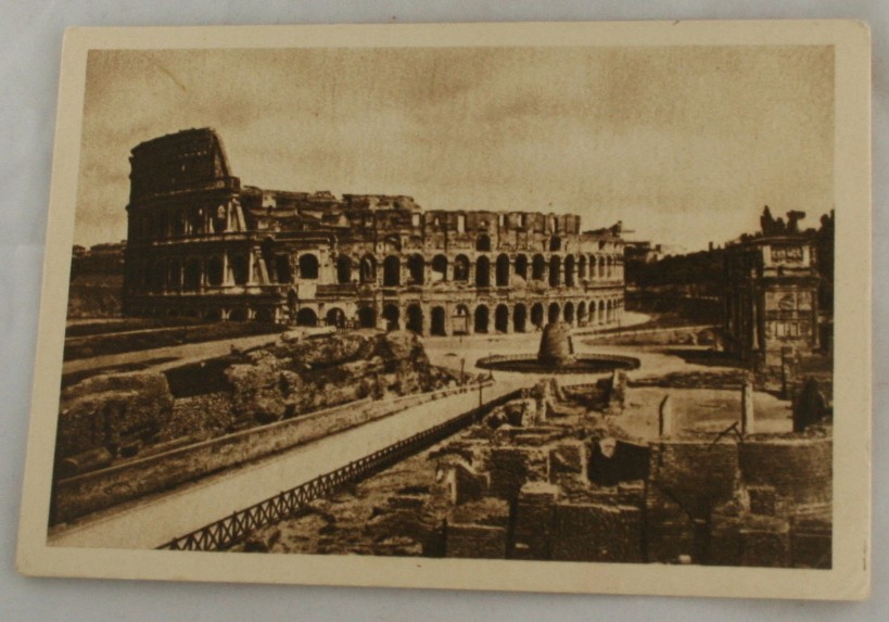 vintage postcard, sepia tone, sepia, brown tone,Rome, Italy