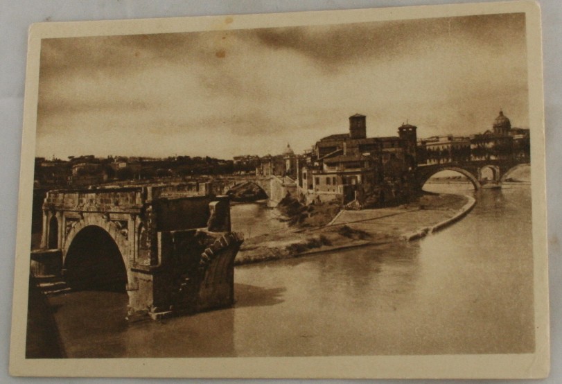 vintage postcard, sepia tone, sepia, brown tone,Rome, Italy